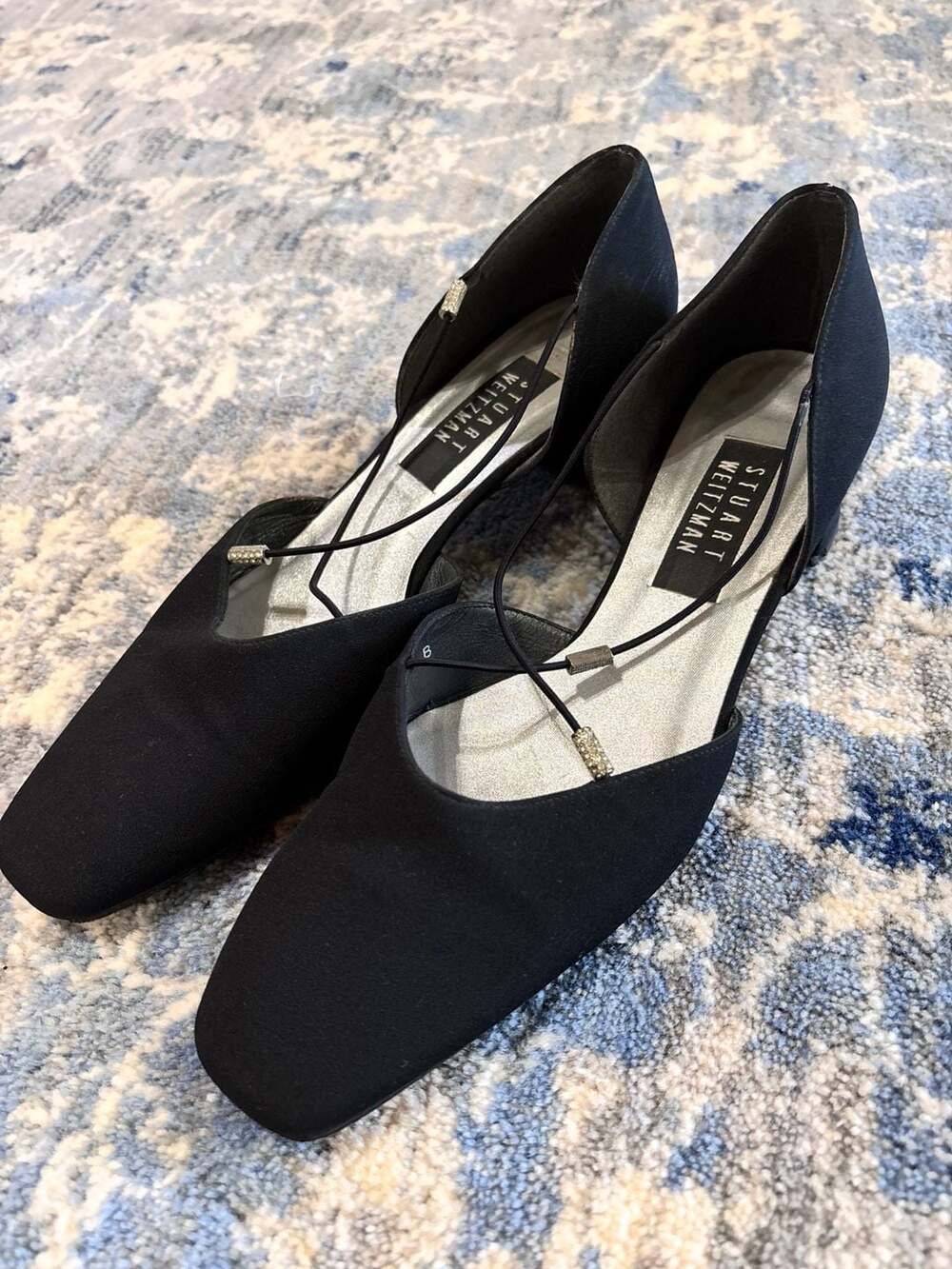 Vintage Stuart Weitzman Pumps Size 9 B Black Satin